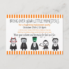 Breng over uw monsters-3x5Halloween Party Nodig Kaart