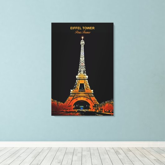 Breng Parijs naar huis: de canvas van de Eiffeltor (Insitu (Houten vloer))