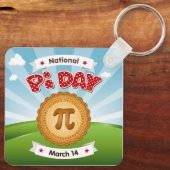 Breng PIE voor Pi Day Sleutelhanger (Achterkant)