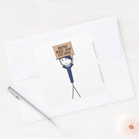 "Breng rum rantsoenen terug" Sticker (Envelop)