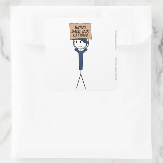 "Breng rum rantsoenen terug" Sticker (Tas)