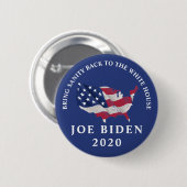 Breng Sanity Back Joe Biden 2020 Ronde Button 5,7 Cm (Voorkant /achterkant)