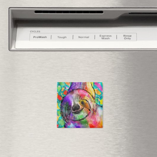 Breng speelse vibes naar uw ruimte met onze luiaar magneet (Insitu (Vaatwasser))