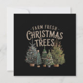 Breng thuis Boerderij frisse kerstbomen Kaart (Achterkant)