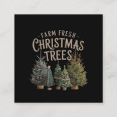 Breng thuis Boerderij frisse kerstbomen Vierkante Visitekaartje (Voorkant)