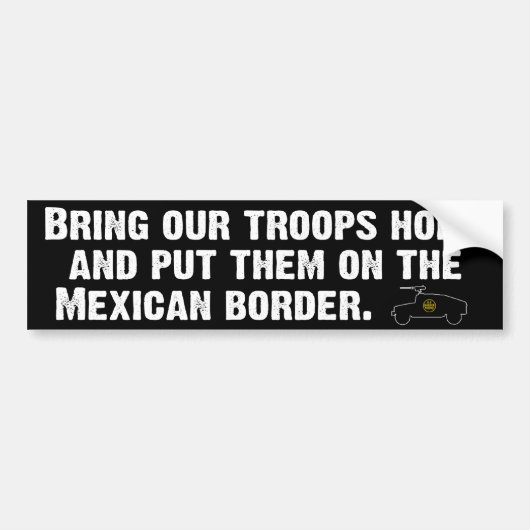 Breng troepen thuis... bumpersticker (Voorkant)