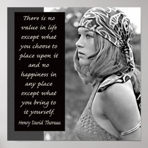 Breng uw geluk met u - Thoreau quote Poster