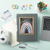 Breng uw kind naar de werkdag 2025 Boho Chalkboar Sticker (iPad Cover)