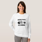 Breng V12-netvoeding met Silhouette terug T-shirt (Voorkant volledig)