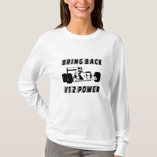 Breng V12-netvoeding met Silhouette terug T-shirt (Voorkant)