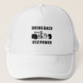 Breng V12-netvoeding met Silhouette terug Trucker Pet (Voorkant)