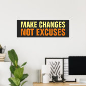 Breng Veranderingen niet Uitzonderingen Inspireren Poster (Thuiskantoor)