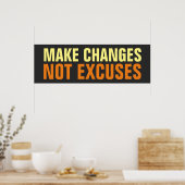 Breng Veranderingen niet Uitzonderingen Inspireren Poster (Keuken)