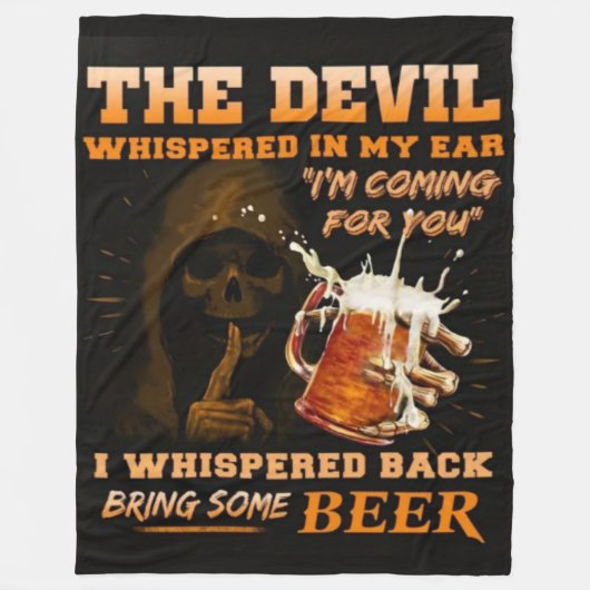 BRENG WAT BIER FLEECE DEKEN (Voorkant)
