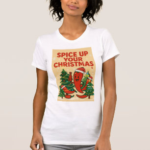 Breng wat pit in je Kerst – Hete Peper Kerstvreugd T-shirt