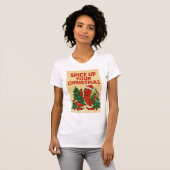 Breng wat pit in je Kerst – Hete Peper Kerstvreugd T-shirt (Voorkant volledig)