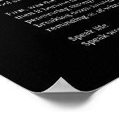Breng woorden tot leven Gedicht Wall Art poster (Hoek)