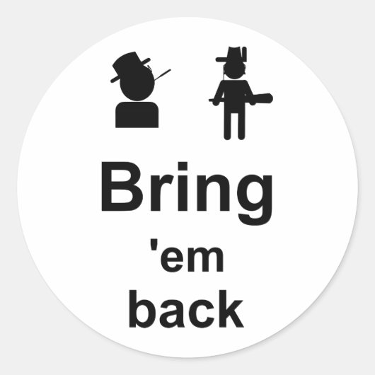 Breng ze terug ronde sticker (Voorkant)