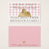 BrengABook Kaart Baby roze Gold Elephant in (Voorkant /achterkant)