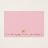 BrengABook Kaart Baby roze Gold Elephant in (Achterkant)
