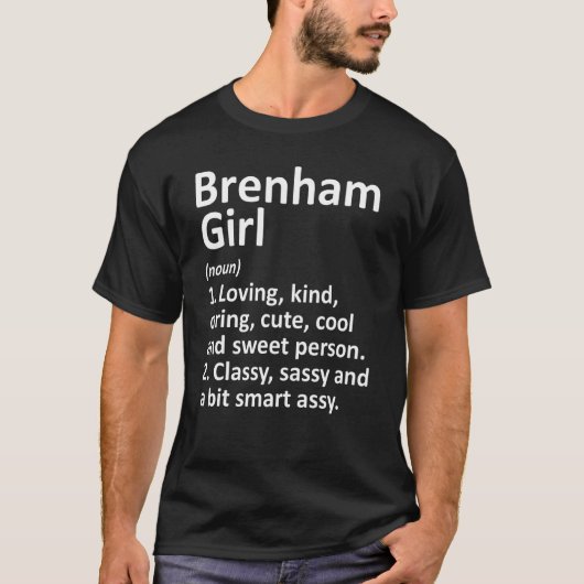 Brenham Girl Tx Texas City Home Roots T-shirt (Voorkant)
