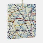 Brenham Texas Christmas Ornament With Vintage Map (Rechts)