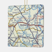 Brenham Texas Christmas Ornament With Vintage Map (Links)