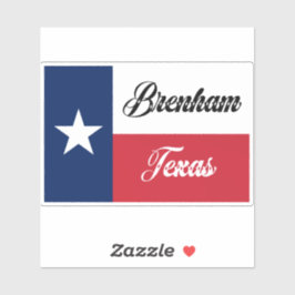 Brenham TX-vlag Sticker