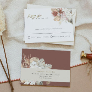BRENNA Bohemian Tropical Palm Boho RSVP Briefkaart