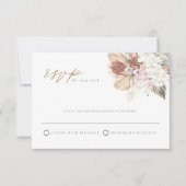 BRENNA Bohemian Tropical Palm Boho RSVP Briefkaart (Voorkant)