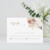 BRENNA Bohemian Tropical Palm Boho RSVP Briefkaart (Staand voorkant)