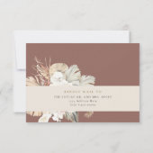 BRENNA Bohemian Tropical Palm Boho RSVP Briefkaart (Achterkant)