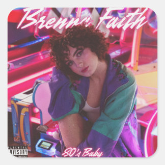 Brenna Faith 80's Baby Square Sticker