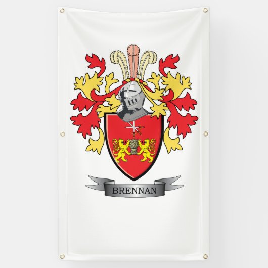 Brennan Coat of Arms Spandoek (Verticaal)