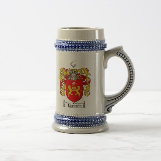 Brennan Coat of Arms Stein / Brennan Family Crest Bierpul (Rechts)