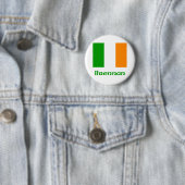 Brennan Irish Flag Ronde Button 5,7 Cm (In situ)