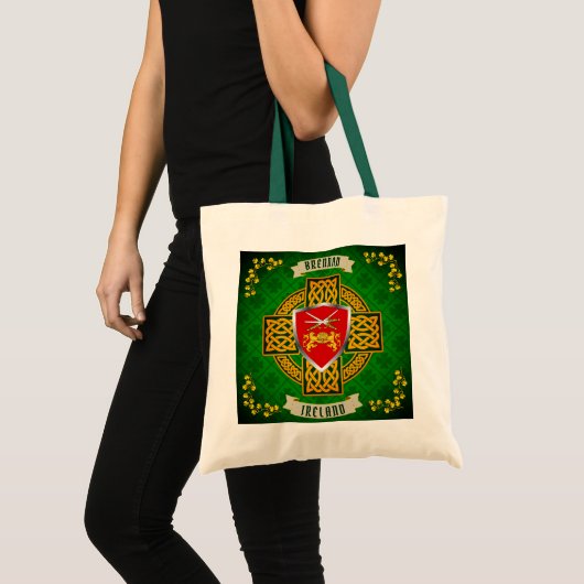 Brennan Irish Shield & Celtic Cross op maat Tote Bag (Voorkant (product))