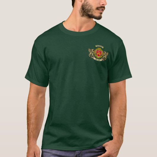 Brennan Irish Shield & Griffins - Gepersonaliseerd T-shirt (Voorkant)