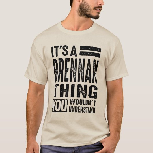 Brennan Persoonlijke naam Birthday Gift T-shirt (Voorkant)