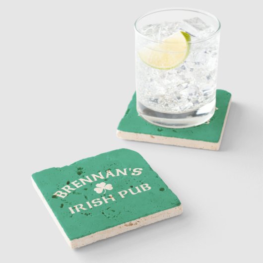 Brennan's Ierse Pub Stenen Onderzetter (Zijkant)