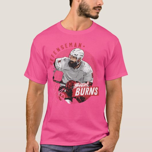 Brent Burns Carolina Stippen T-shirt (Voorkant)