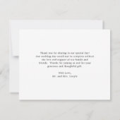 Brent Oranje Bourgogne Herfst Floral Rustic Weddin Bedankkaart (Achterkant)