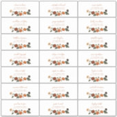 Brent Oranje Floral Wreatest Address Sticker (Voorkant)