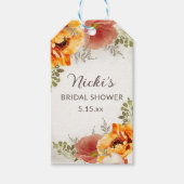 Brent Oranje Herfst najaar Vrijgezellenfeest Cadeaulabel (Voorkant)