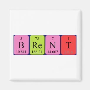 Brent periodieke lijstnaammagneet magneet