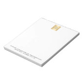 Brenterkleur van zakelijke logo notitieblok (Linkerzijde)