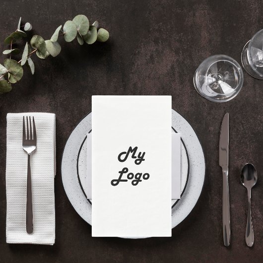 Brenterkleur van zakelijke logo servet