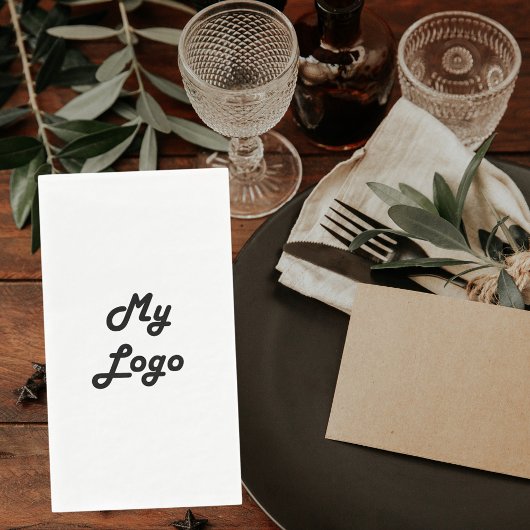 Brenterkleur van zakelijke logo servet