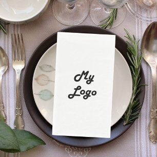 Brenterkleur van zakelijke logo servet