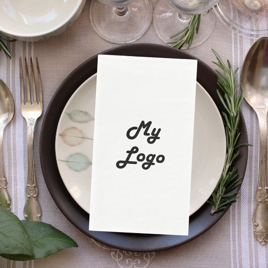 Brenterkleur van zakelijke logo servet